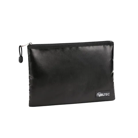 Fireproof Waterproof Zipper Pouch Bag Valuables Documents Cash 11.4x7.9 Inch