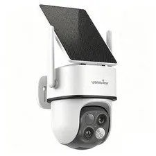 Wansview B7 Wireless Solar Security Camera 360°PTZ 2K Dual-Cam 360°PTZ 64X ZOOM