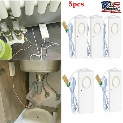 5pcs Instapark IN07A Water Leak Leakage Detection Detector Sound Alarm Sensor US