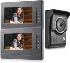 Wired Video Intercom Doorbell System 7 Inches LCD Monitor Video Door Phone Kits