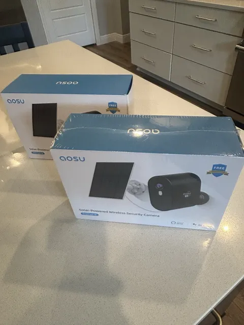 AOSU 2 Pack Solar Powered Wireless Security Camera