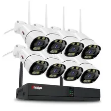 WiFi Security Camera System NO Hard Drive,8 Plug-in Outdoor Indoor Cameras