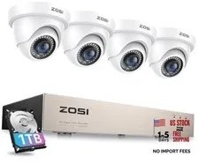 3K Lite Security Camera System with 1TB Hard Drive,AI 8CH+4Cam+1TB
