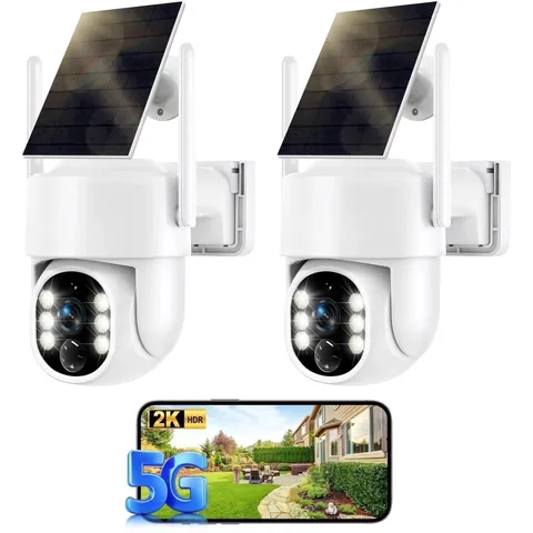 Solar Security Cameras Wireless Outdoor, 2K 2.4G/5G Solar Camera Outdoor Wireles
