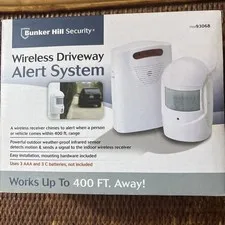 DRIVEWAY ALERT SYSTEM, WEATHERPROOF, WIRELESS, RANGE 400 Ft. INFRARED, NEW