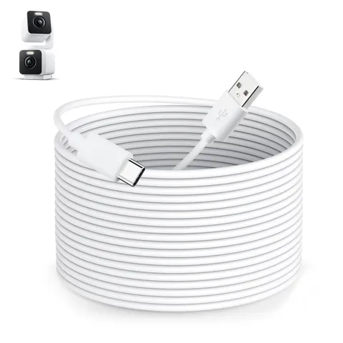 16ft Power Cable Compatible With WYZE Duo Cam Pan v4 USB C Extension Cord