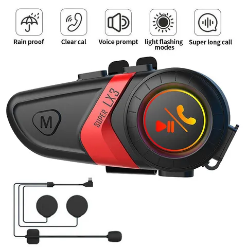 Motorcycle Helmet Headset Wireless Bluetooth Earphone Hands-free Headphone & Mic