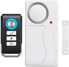 WSDCAM Door Alarm Wireless Anti-Theft Remote 1.57 x 3.35 x 0.59 in, White