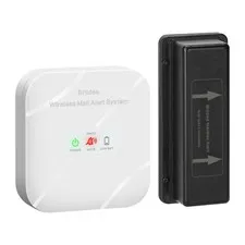 Briidea Mailbox Alarm, Wireless, Battery Powered, White, 500ft Range, white