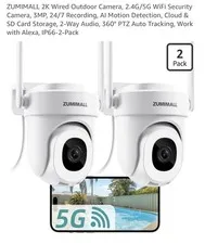 Brand New Zumimall Outdoor PTZ Security Camera 3mp White Full HD