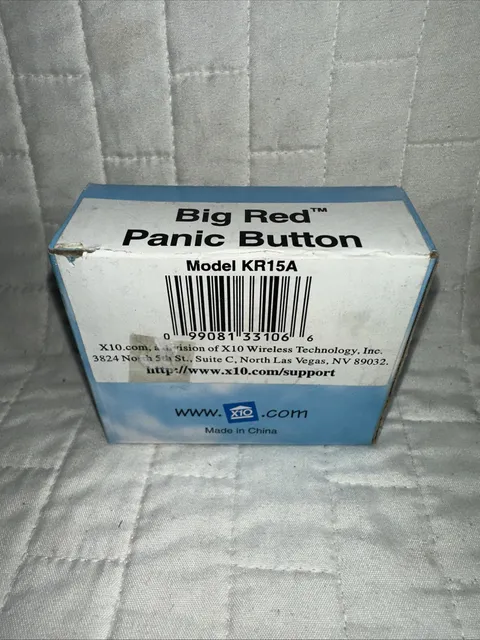 X10 Powerhouse Big Red Emergency Panic Button KR15A for X-10 Security Alarm