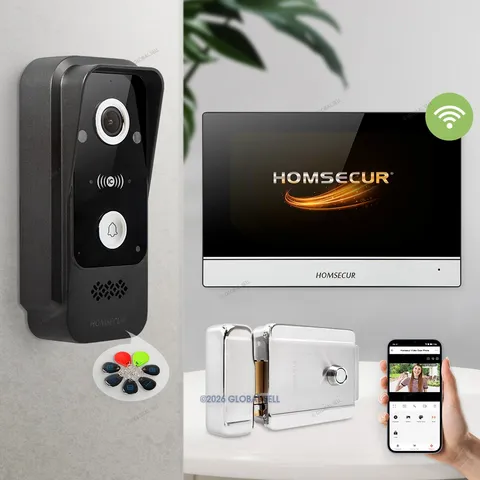HOMSECUR WIFI Video Door Phone Intercom Doorbell External Memory Photo Recording