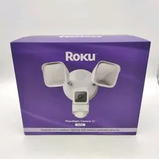 Roku Smart Home Floodlight Camera SE Wi-Fi Alexa Wired Surveillance Camera