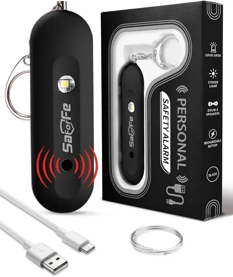 Personal Safety Alarm for Women - Waterproof Rechargeable Security Alarm - 140dB