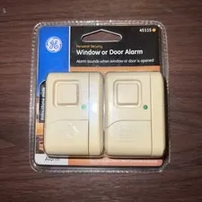 GE Personal Security 2 Pack 120dB Window Or Door Alarm Set 45115 NEW FREE SHIP