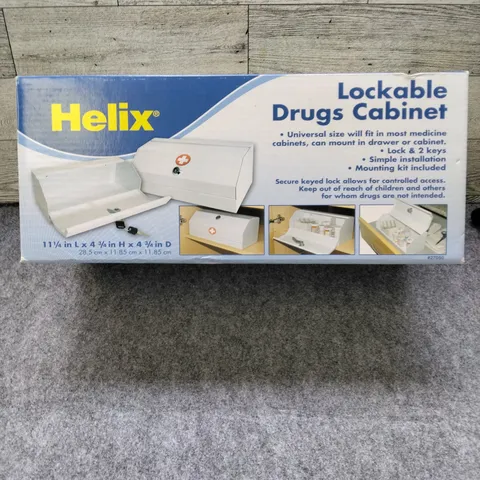Helix Lockable Drug Cabinet with Two Keys Mountable New In Box New