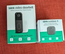 Blink Outdoor 4 Wireless Camera Security System & Blink Video Doorbell BUNDLE