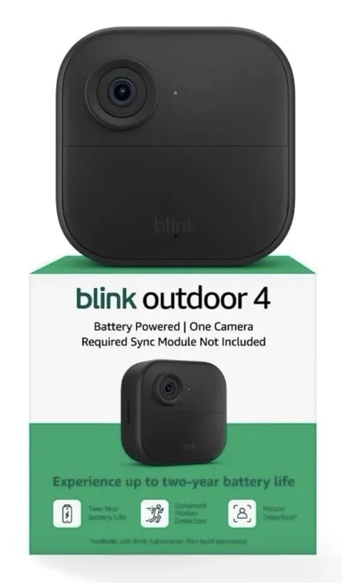 Blink Outdoor 4 (4th Gen) Wire-Free Smart Security Add On Camera HD 2-Way Audio