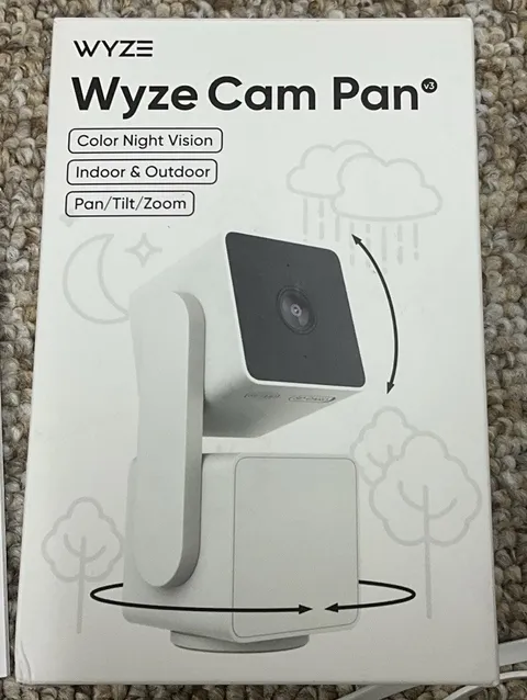 Wyze Cam Pan v3 Color Night Vision Pan/Tilt/Zoom 1080p Wi-Fi Weatherproof 