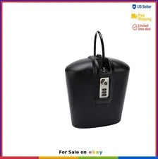 Cabinet Safe Portable Weather Resistant Security Lock Key 88 Cubic Inch Black