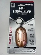 Sabre 2-in-1 Personal Alarm Light Rose Gold With LED Light 130dB Dual Brand New 