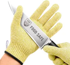 A5 Cut Resistant Gloves, Food Grade Kitchen Safety Gloves | for Chef Meat Cuttin