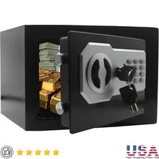 Digital Electronic Password Safe Portable Security Box Lock Key Access New