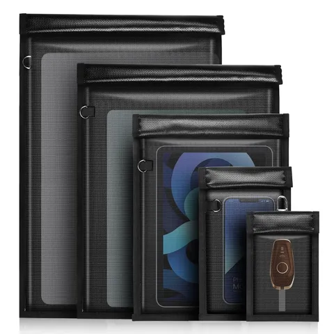 5 Pack Faraday Bags Set, RFID Signal Blocking Pouches for Key, Phone