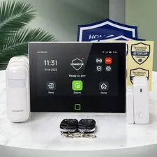 HOMSECUR Wireless WIFI 4G 2G LCD SMS Autodial Burglar Intruder 7" Alarm System