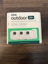 Blink Outdoor 2K+ Wireless Security Camera 3 Camera System (White) New Sealed