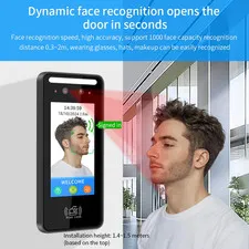 Wall Mount Dynamic facial recognition attendance andaccess control machine 1000 