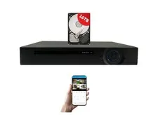 Evertech 16 Channel H265 DVR with 16TB Hard Drives for Analog Security Cameras