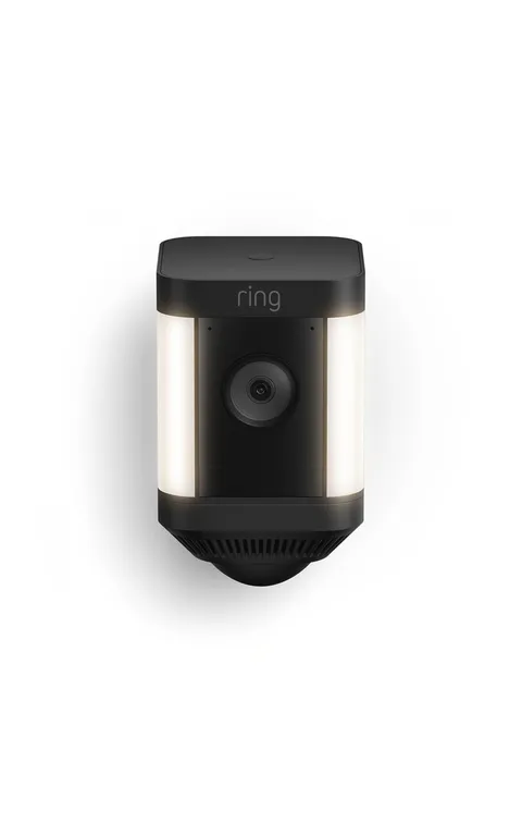 Ring Spotlight Cam Plus, Solar | Two-Way Talk, Color Night 1 Camera, Black