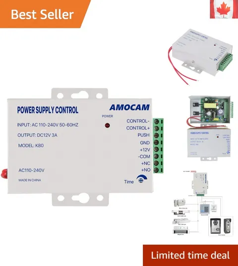 Reliable AC 110-240V to DC 12V Power Supply for Secure Home Access Systems