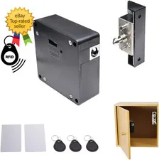 RFID Electronic Cabinet Lock Hidden DIY Wooden Drawer Locker Cupboard Box 5 Card