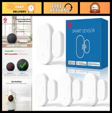 4 Pack Zigbee Door Sensors - Mini Smart Contact Sensors for Home Automation, Kid