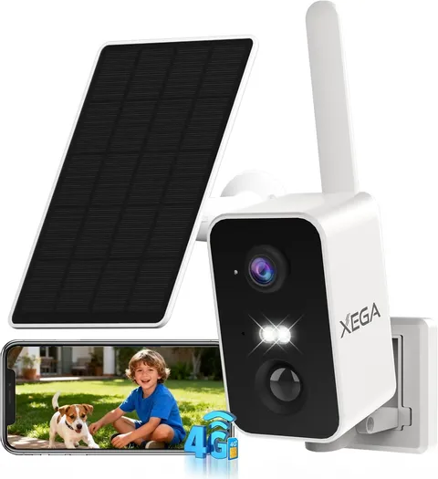 4G LTE Camaras Security Camera: 10000mAh Battery, No WiFi Need, Pan 180°, Motion