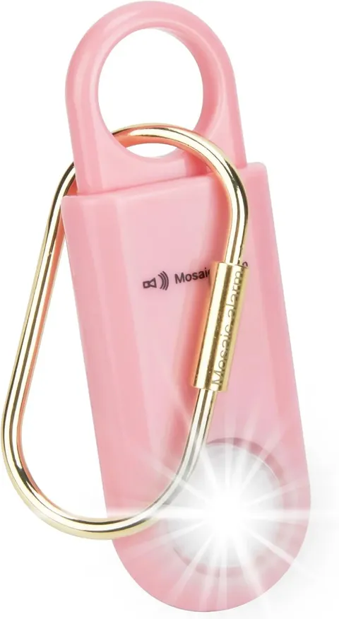 130dB Keychain Siren Ultra Bright Strobe Light. Loud Sound Personal Safety Alarm