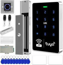 Wifi TUYA Security Access System Kit with Waterproof RFID Keypad Door Lock, App，