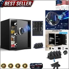 Small Biometric Lock Box with Anti-Theft Alarm - Perfect for Home & Travel