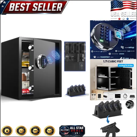 Small Biometric Lock Box with Anti-Theft Alarm - Perfect for Home & Travel