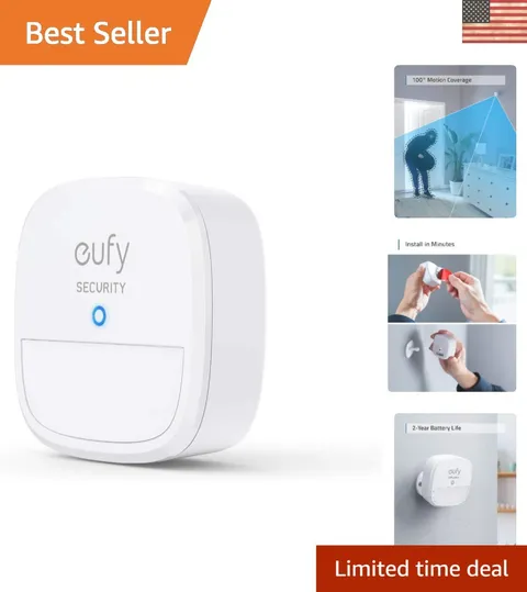 Adjustable Sensitivity Motion Sensor with 30 ft Range & 2- Battery Life