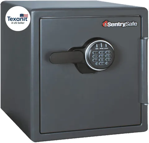 Black Fireproof Safe with Digital Push Button Keypad, Home Safe for Money, Docum