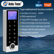 Tuya Wifi Electronic Lock Opener Fingerprint Access Control Zinc Keyboard Waterp
