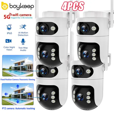 boykeep Outdoor Security Camera 5G Wireless WiFi Dual Lens Smart home PTZ 4PCS