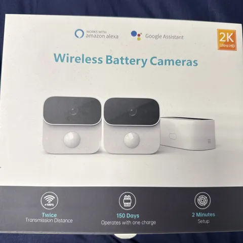 Wireless Battery Camera, 2 Pk Works With Google And Alexa