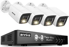 3K Two-Way Audio Security Camera System with AI Detection & Color Night Vision