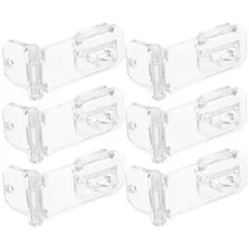  6 Pcs Clear Hinge Latch Acrylic Lock Hasp Buckle for Cabinet Accessories