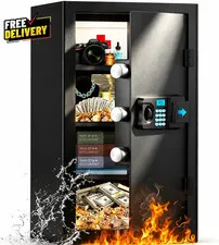 7.0 Cuft Large Fireproof Safe for Home, Digital Anti-Theft Safe Box with Comb...