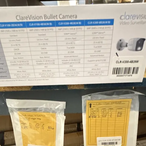 ClareVision CLR-V200-4B28W 8MP IP Wired Bullet Camera White/Black Night Vision